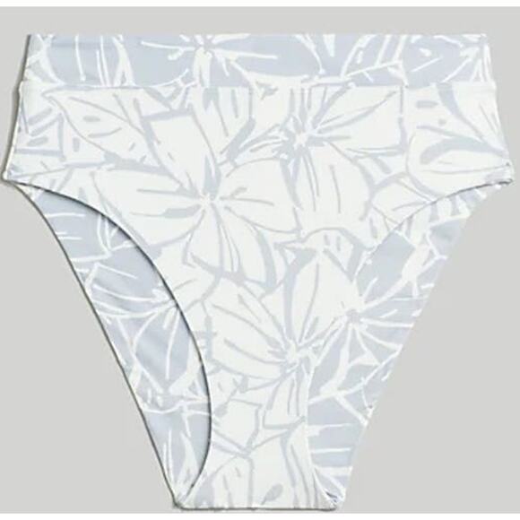 Madewell High Cut Reversible Cute Trendy Summer Bikini Bottoms US Women's L New - Picture 1 of 8